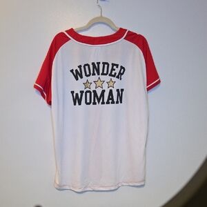 DC Comics Wonder Woman Red White Graphic Jersey Size XXL